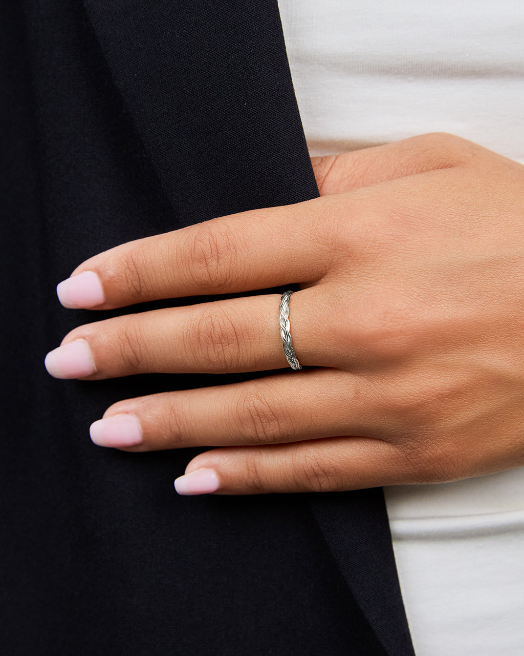 Sterling Silver Braided Twist Band Ring – Sterling Forever
