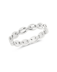 Sterling Silver Janie Anchor Chain Ring