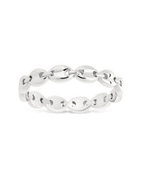 Sterling Silver Janie Anchor Chain Ring