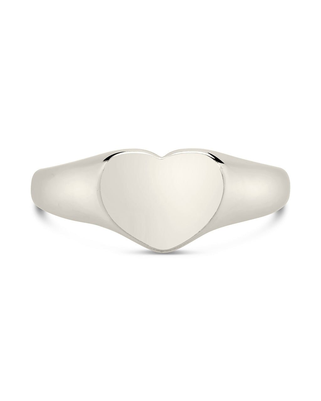 Sterling Silver Cora Heart Signet Ring - Sterling Forever