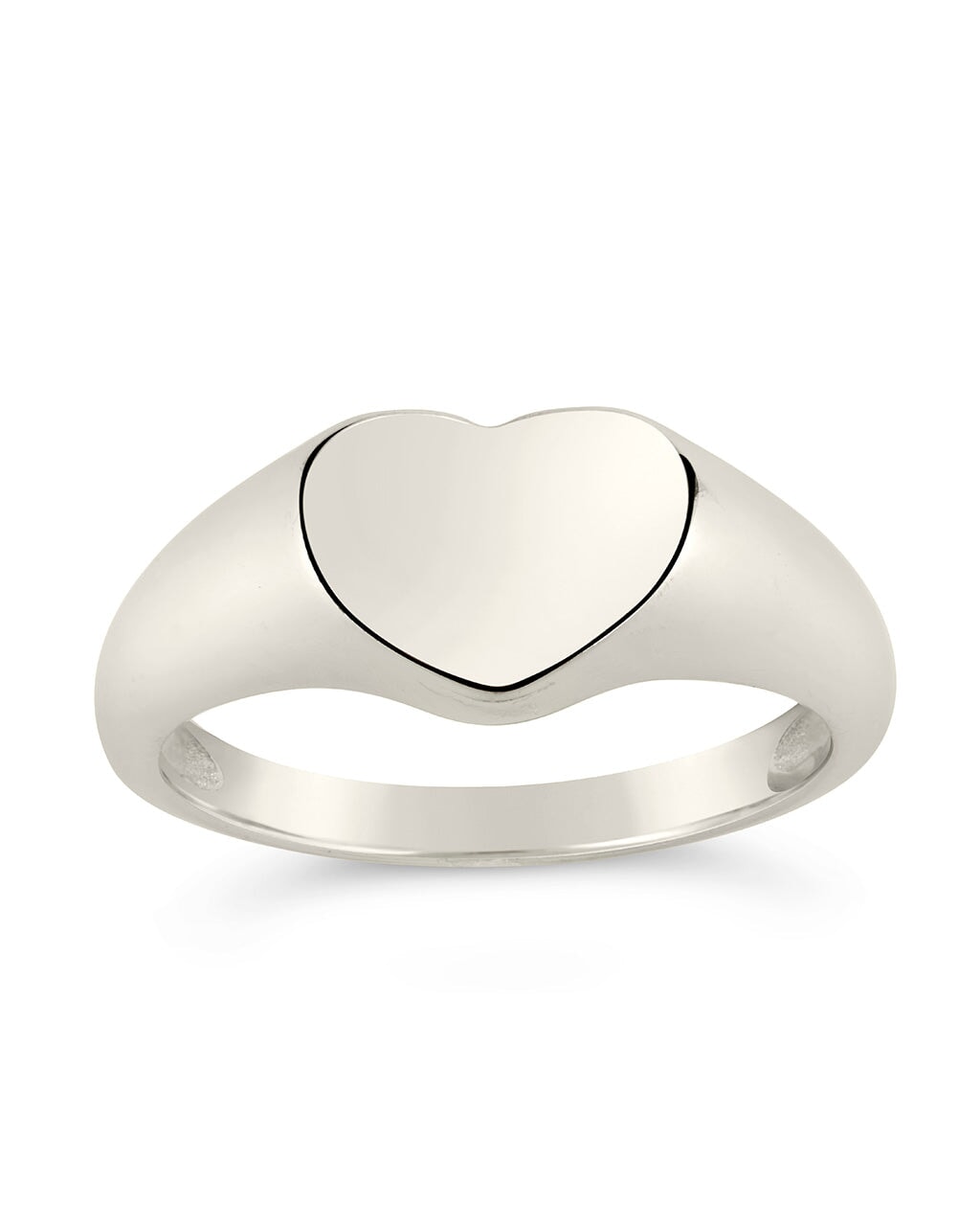 Sterling Silver Cora Heart Signet Ring - Sterling Forever