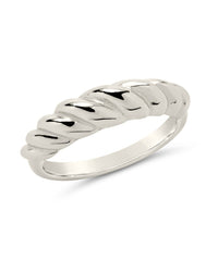 Sterling Silver Graham Twist Band Ring - Sterling Forever