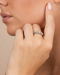 Sterling Silver Graham Twist Band Ring - Sterling Forever