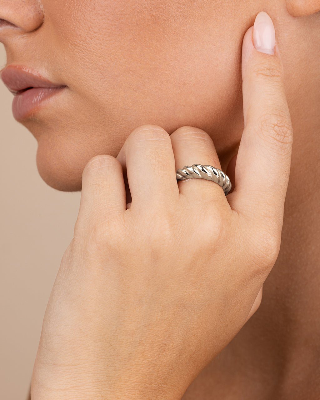 Sterling Silver Graham Twist Band Ring - Sterling Forever
