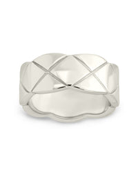 Sterling Silver Audrey Quilted Textured Ring - Sterling Forever