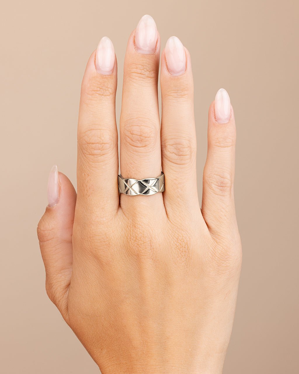 Sterling Silver Audrey Quilted Textured Ring - Sterling Forever