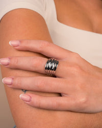Sterling Silver Skylar Layered Statement Ring - Sterling Forever