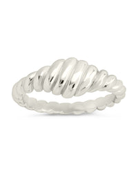 Sterling Silver Paula Ribbed Ring - Sterling Forever