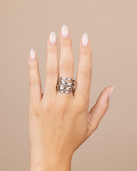 Sterling Silver Rebecca Layered Stacking Ring - Sterling Forever