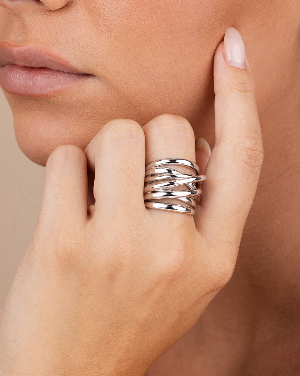 Sterling Silver Rebecca Layered Stacking Ring – Sterling Forever