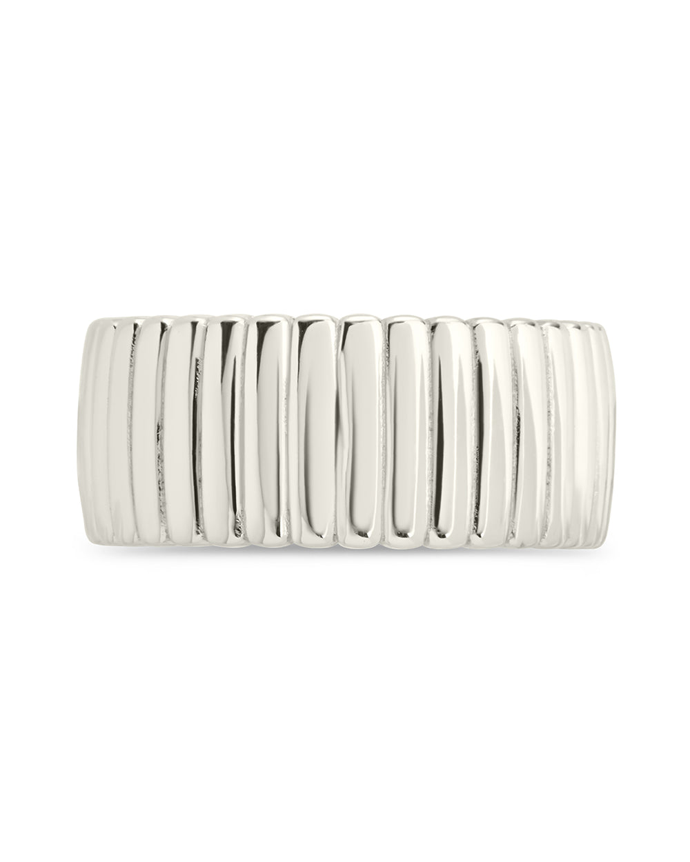 Sterling Silver Robyn Ribbed Band Ring