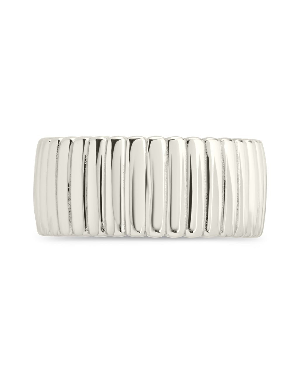 Sterling Silver Robyn Ribbed Band Ring - Sterling Forever