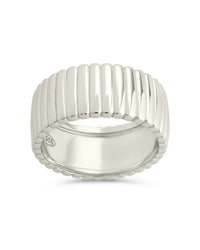 Sterling Silver Robyn Ribbed Band Ring - Sterling Forever