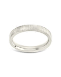 Herringbone Ribbed Ring - Sterling Forever