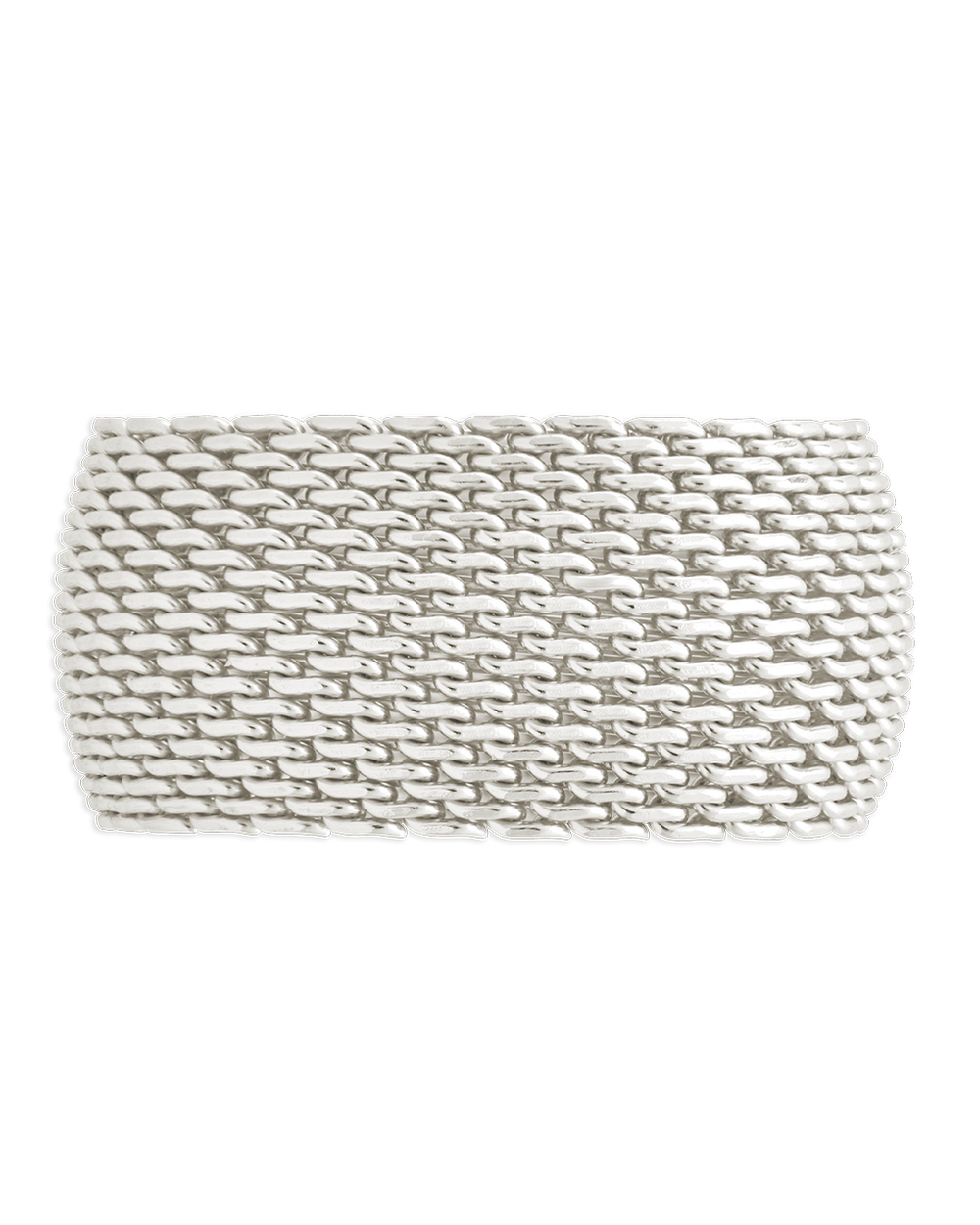 Sterling Silver Wide Mesh Ring