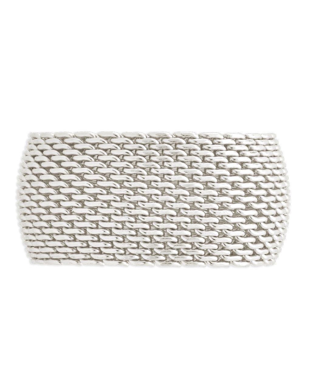 Sterling Silver Wide Mesh Ring