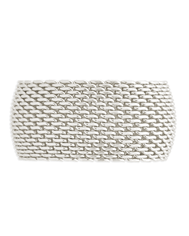 Sterling Silver Wide Mesh Ring