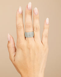 Sterling Silver Wide Mesh Ring