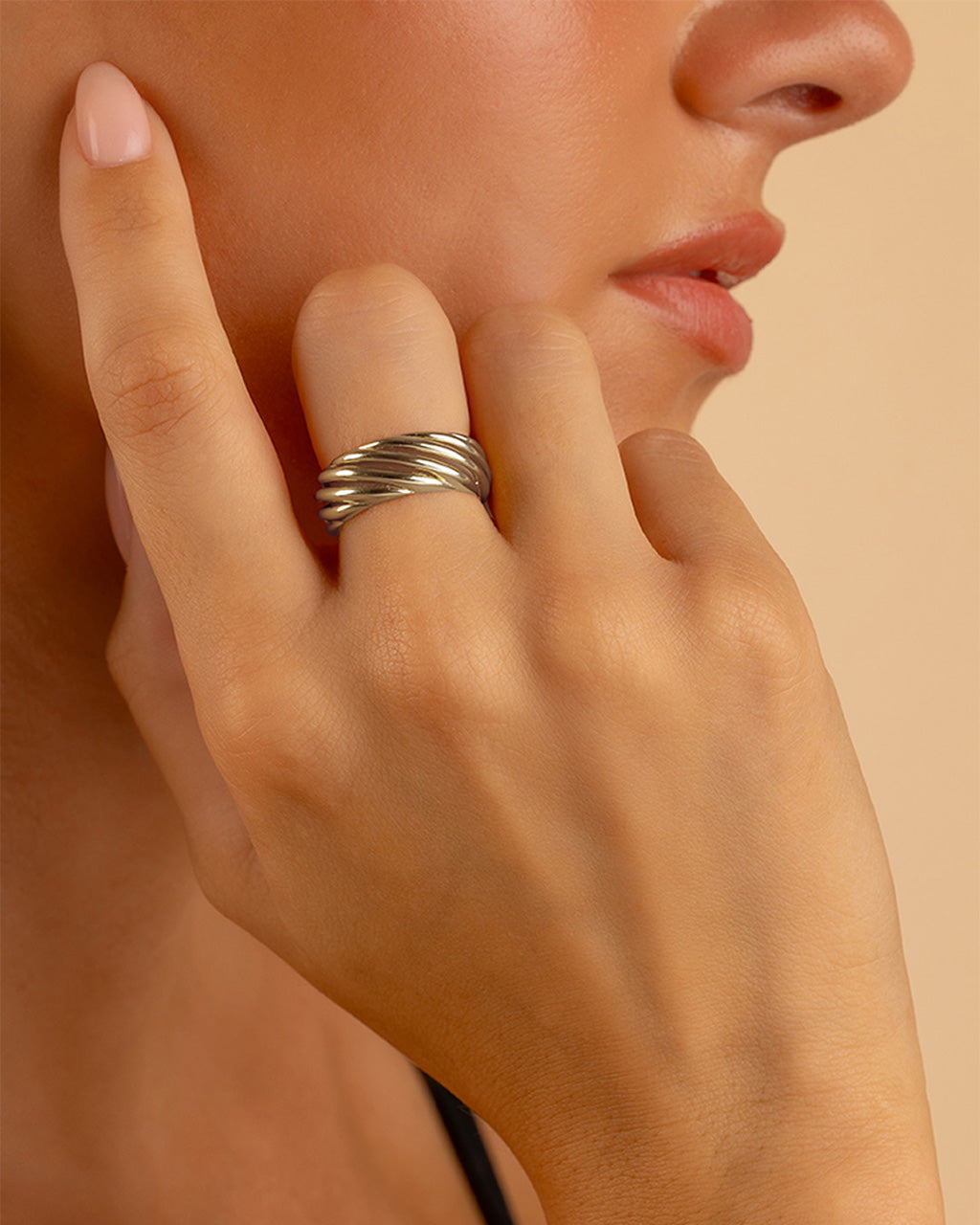 Sterling Silver Julianna Bold Twist Sculpted Ring