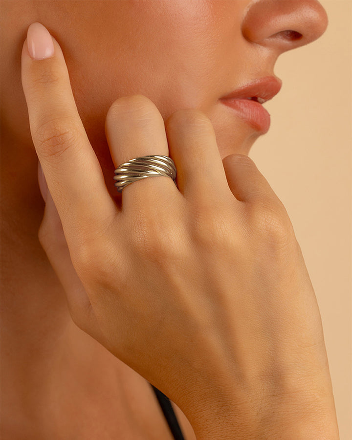 Sterling Silver Julianna Bold Twist Sculpted Ring