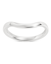 Sterling Silver Polished Crescent Stacking Ring