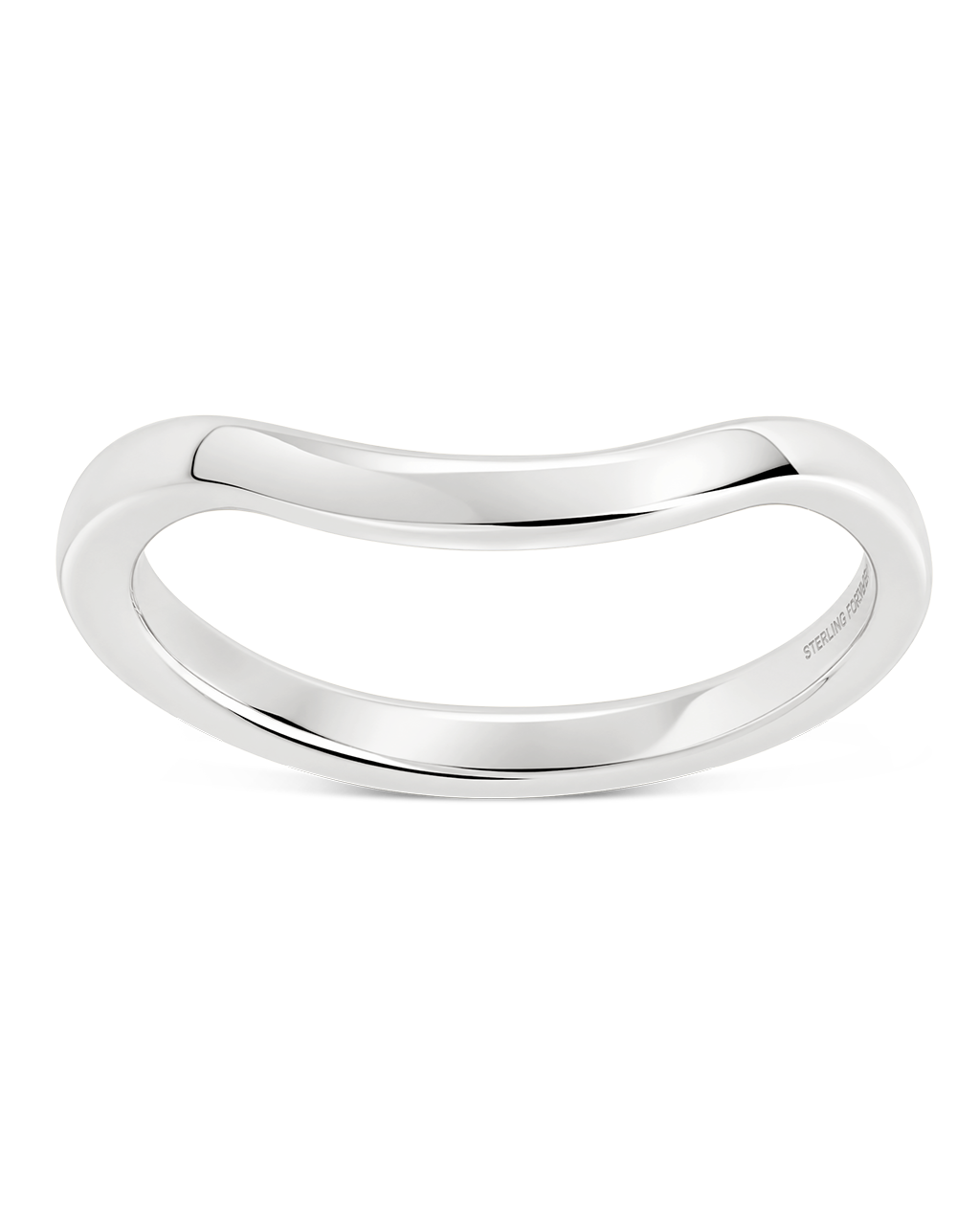 Sterling Silver Polished Crescent Stacking Ring