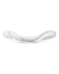 Sterling Silver Polished Crescent Stacking Ring