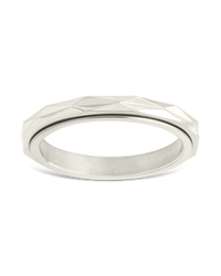 Textured Spinner Ring - Sterling Forever