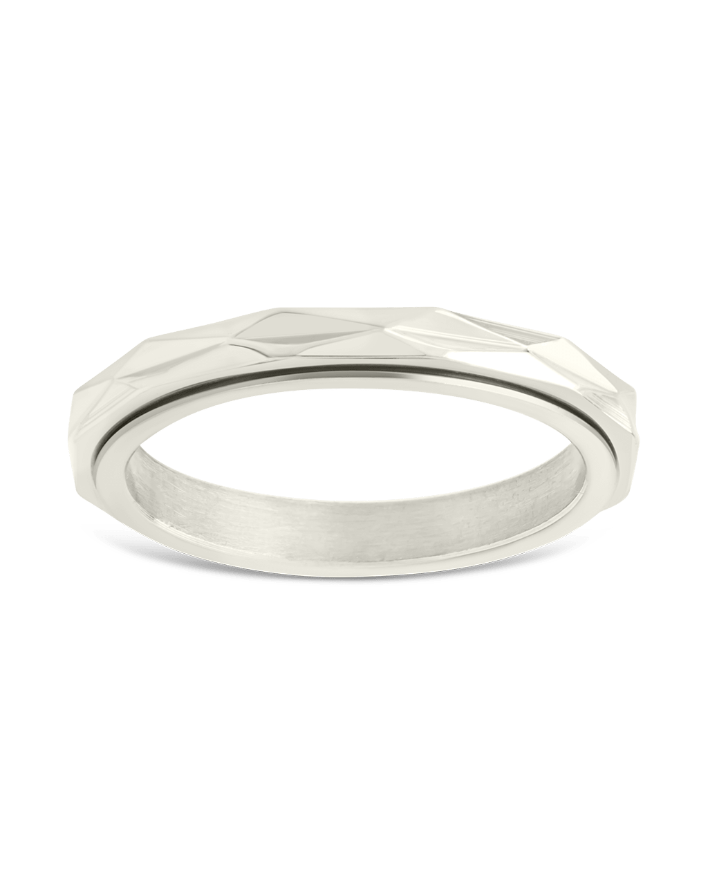 Textured Spinner Ring - Sterling Forever