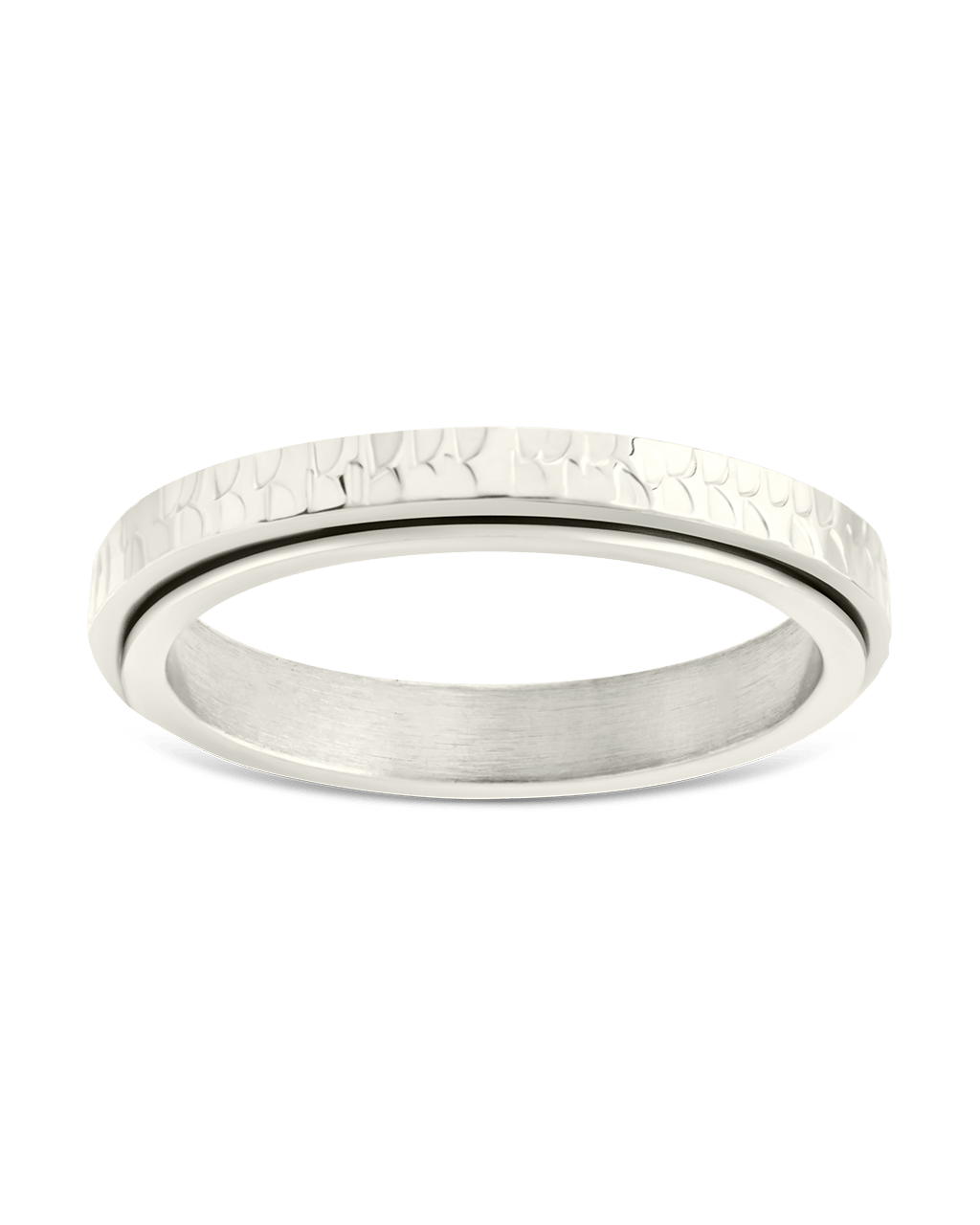 Textured Spinner Ring - Sterling Forever