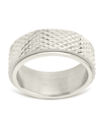 Textured Spinner Ring - Sterling Forever
