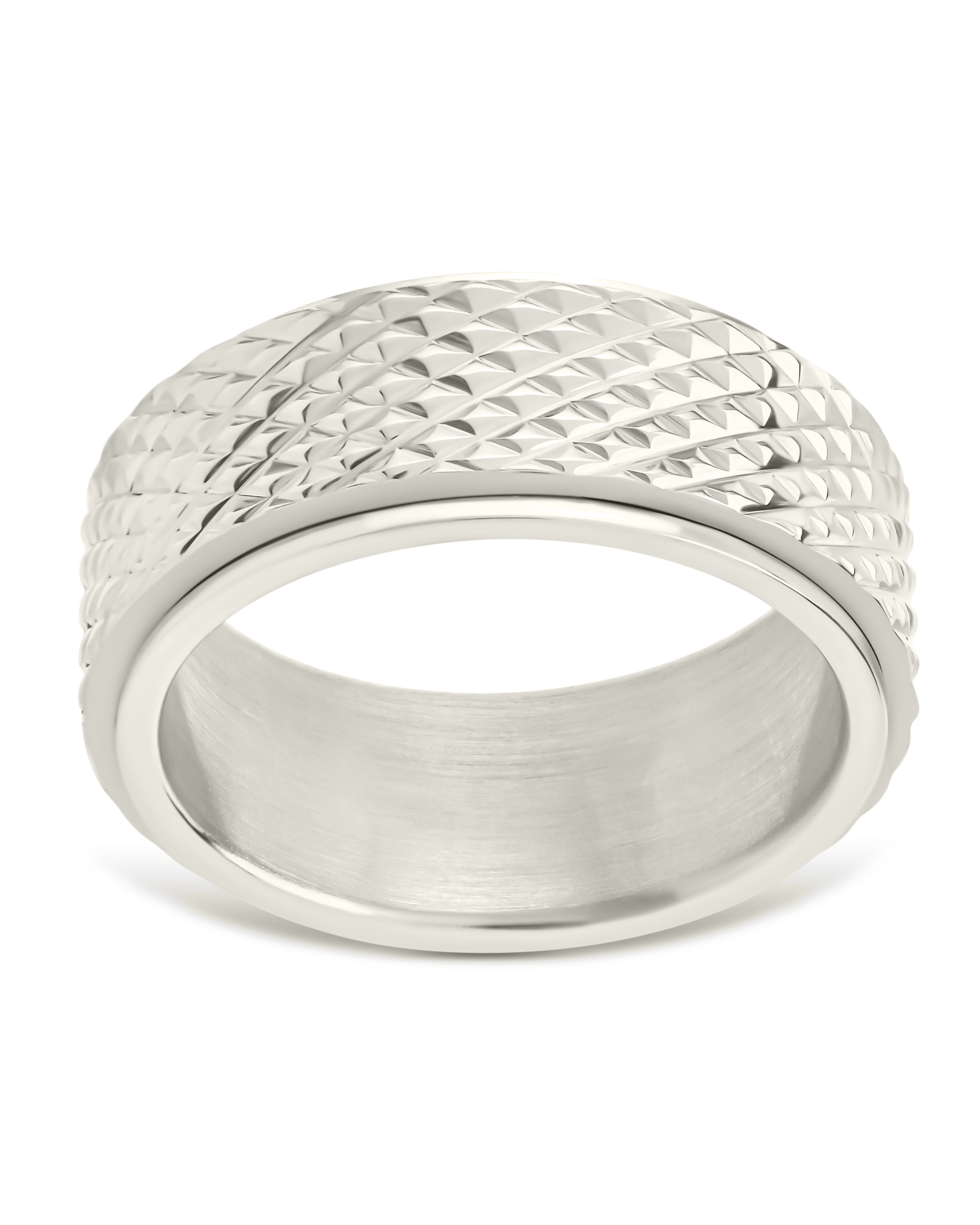 Textured Spinner Ring - Sterling Forever