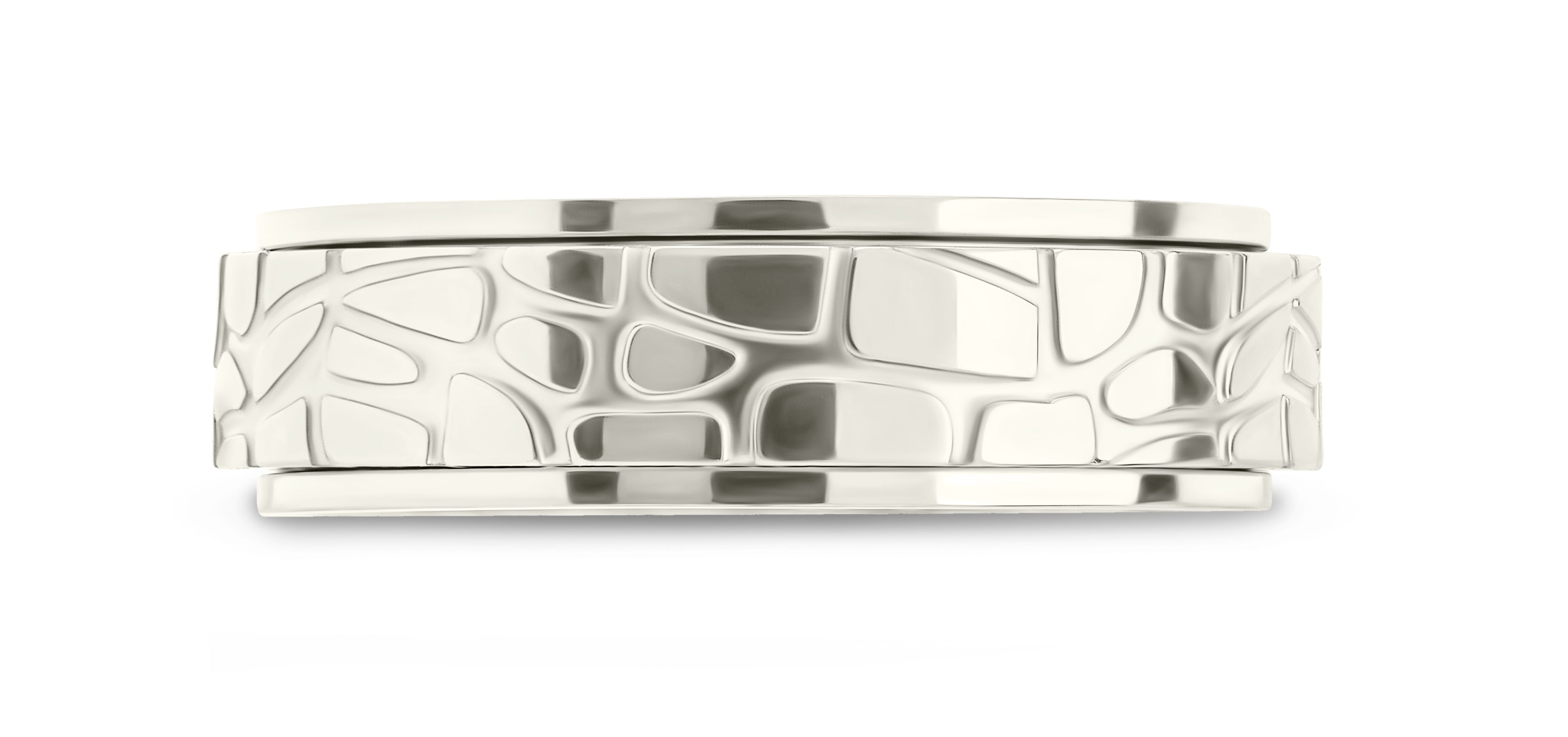 Textured Spinner Ring - Sterling Forever