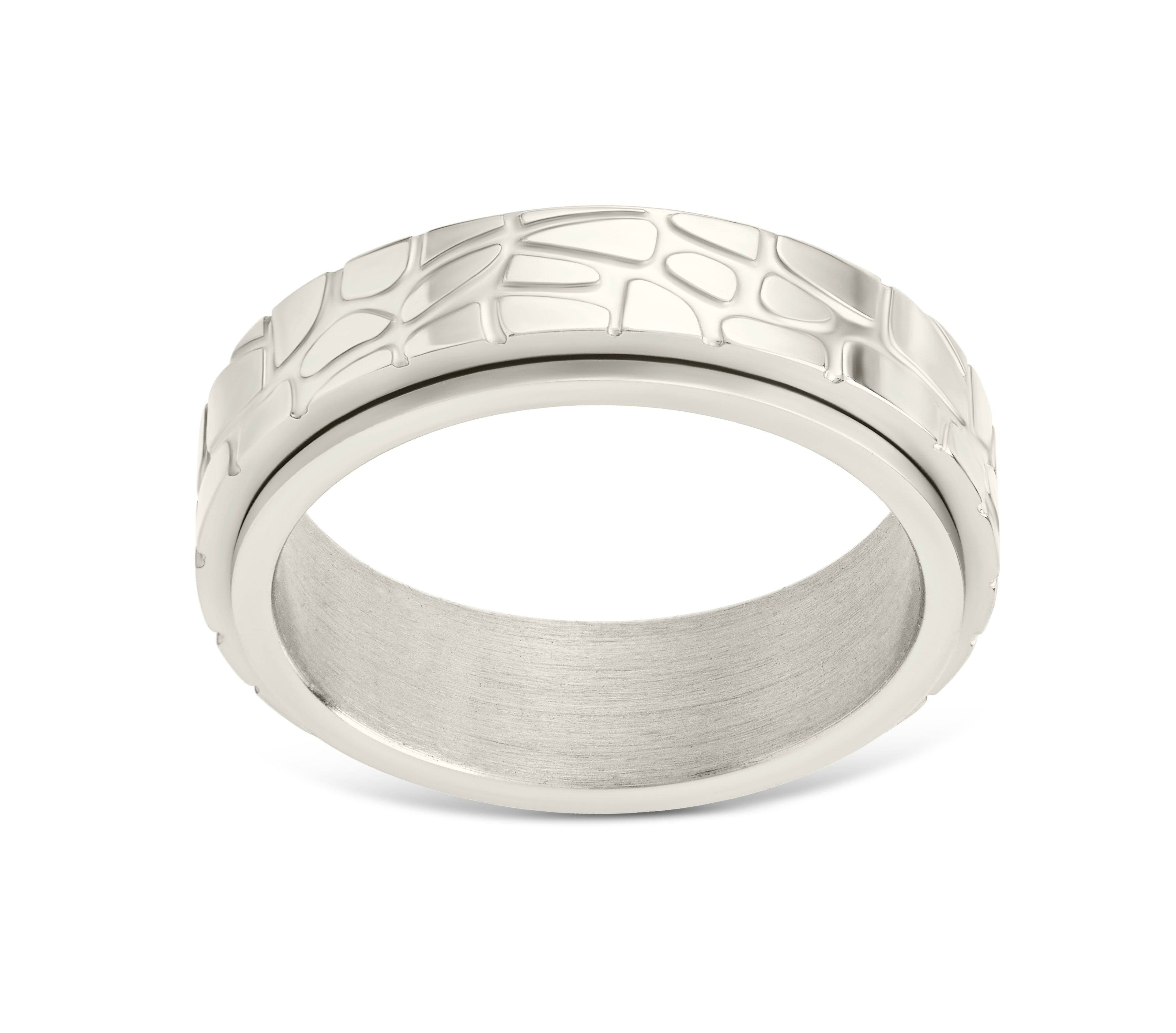 Textured Spinner Ring - Sterling Forever