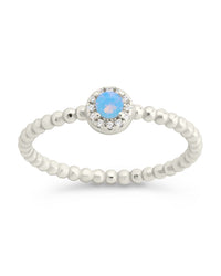 Sterling Silver Layla Opal Textured Ring