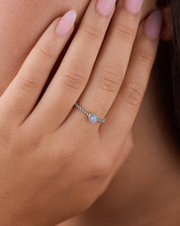 Sterling Silver Layla Opal Textured Ring