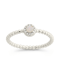 Sterling Silver Layla Opal Textured Ring