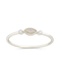 Sterling Silver Karina CZ Mother of Pearl Ring