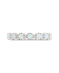 Sterling Silver White Opal Eternity Ring