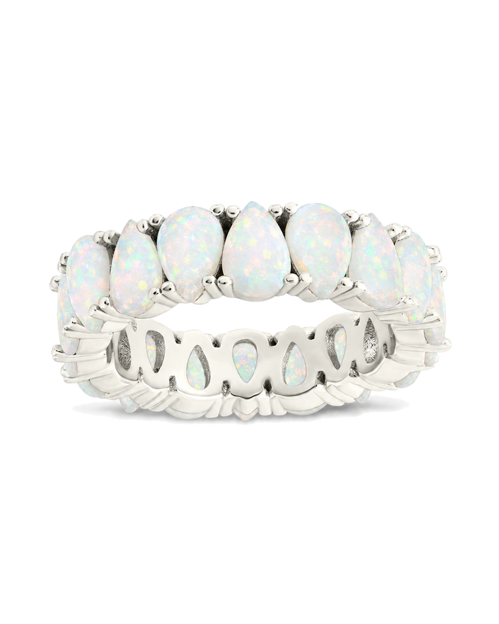 Sterling Silver Janis Opal Eternity Ring