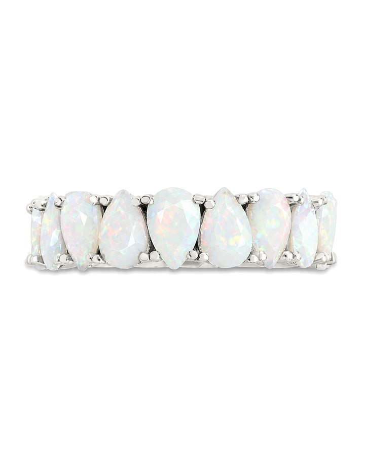 Sterling Silver Janis Opal Eternity Ring
