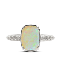 Champagne Fire Opal mini ring – silver