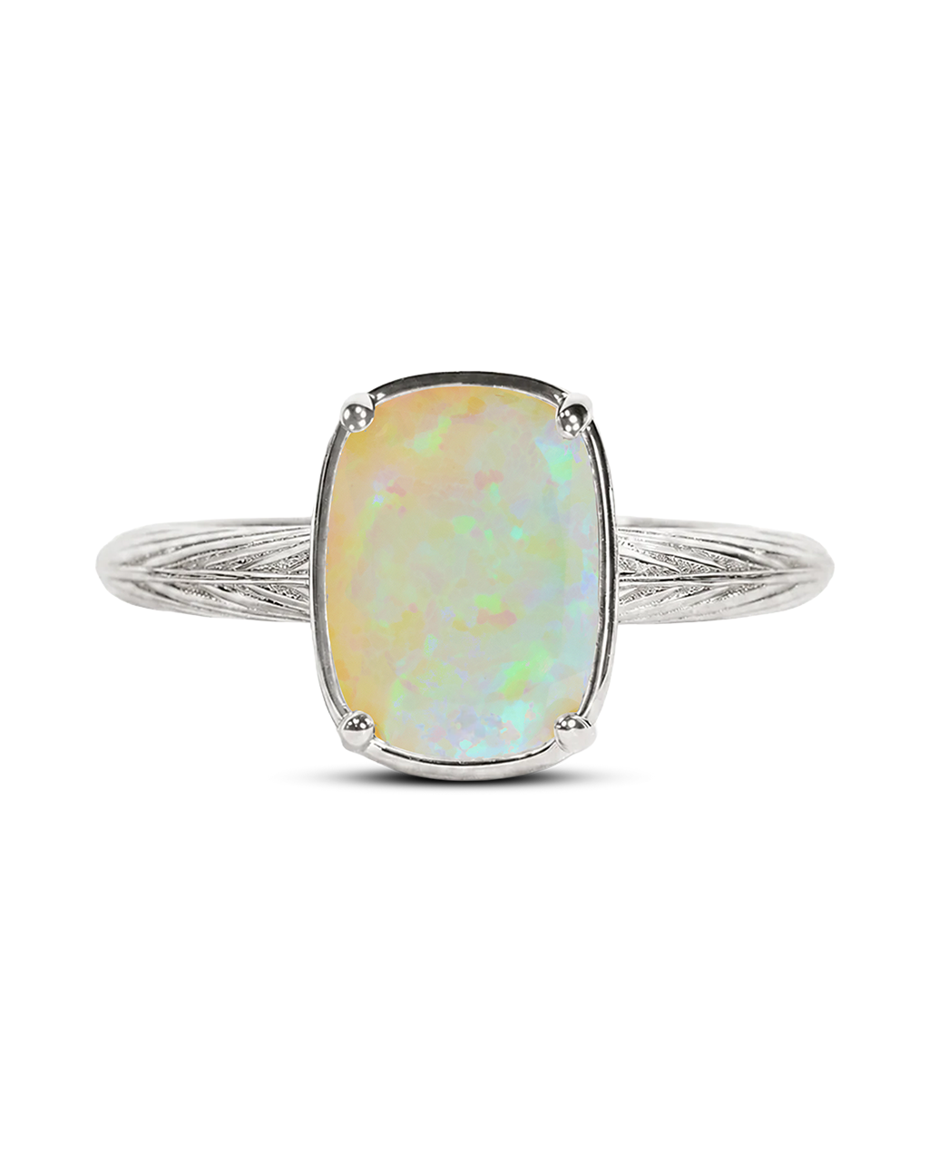 Champagne Fire Opal mini ring – silver