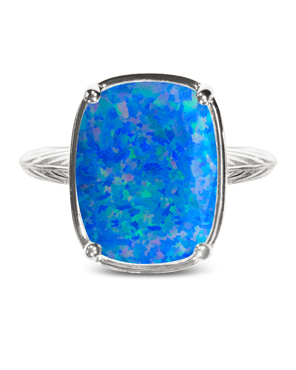 Cobalt Blue Opal ring – silver