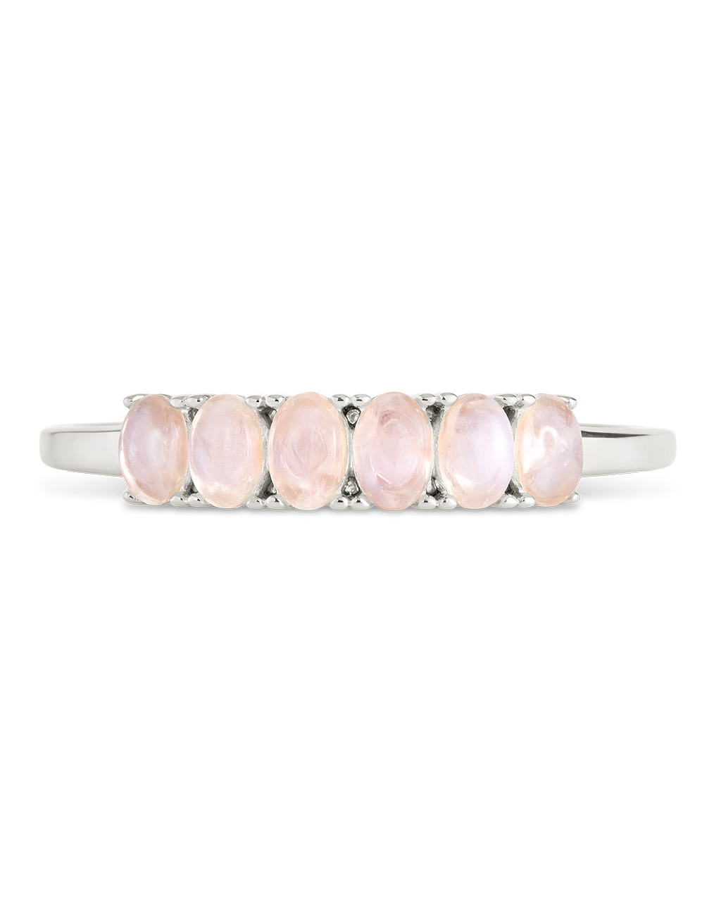 Sterling Silver Moonstone Cluster Ring