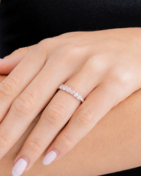 Sterling Silver Moonstone Cluster Ring