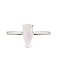 Sterling Silver Moonstone Pear Ring