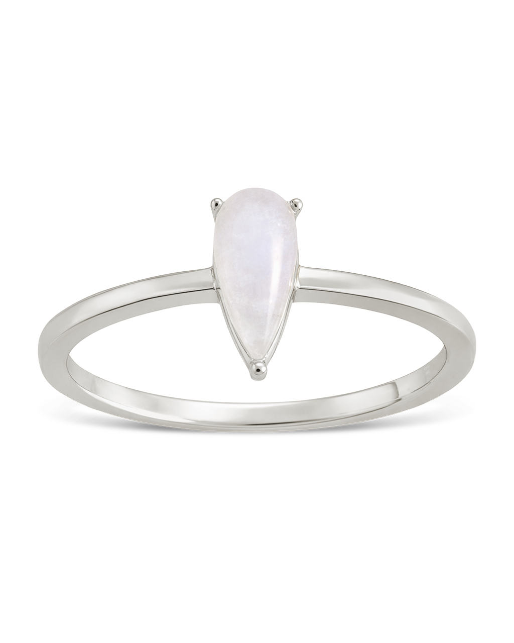 Sterling Silver Moonstone Pear Ring