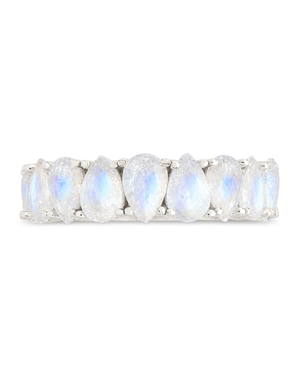 Sterling Silver Janis Moonstone Eternity Band Ring