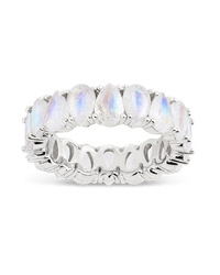 Sterling Silver Janis Moonstone Eternity Band Ring